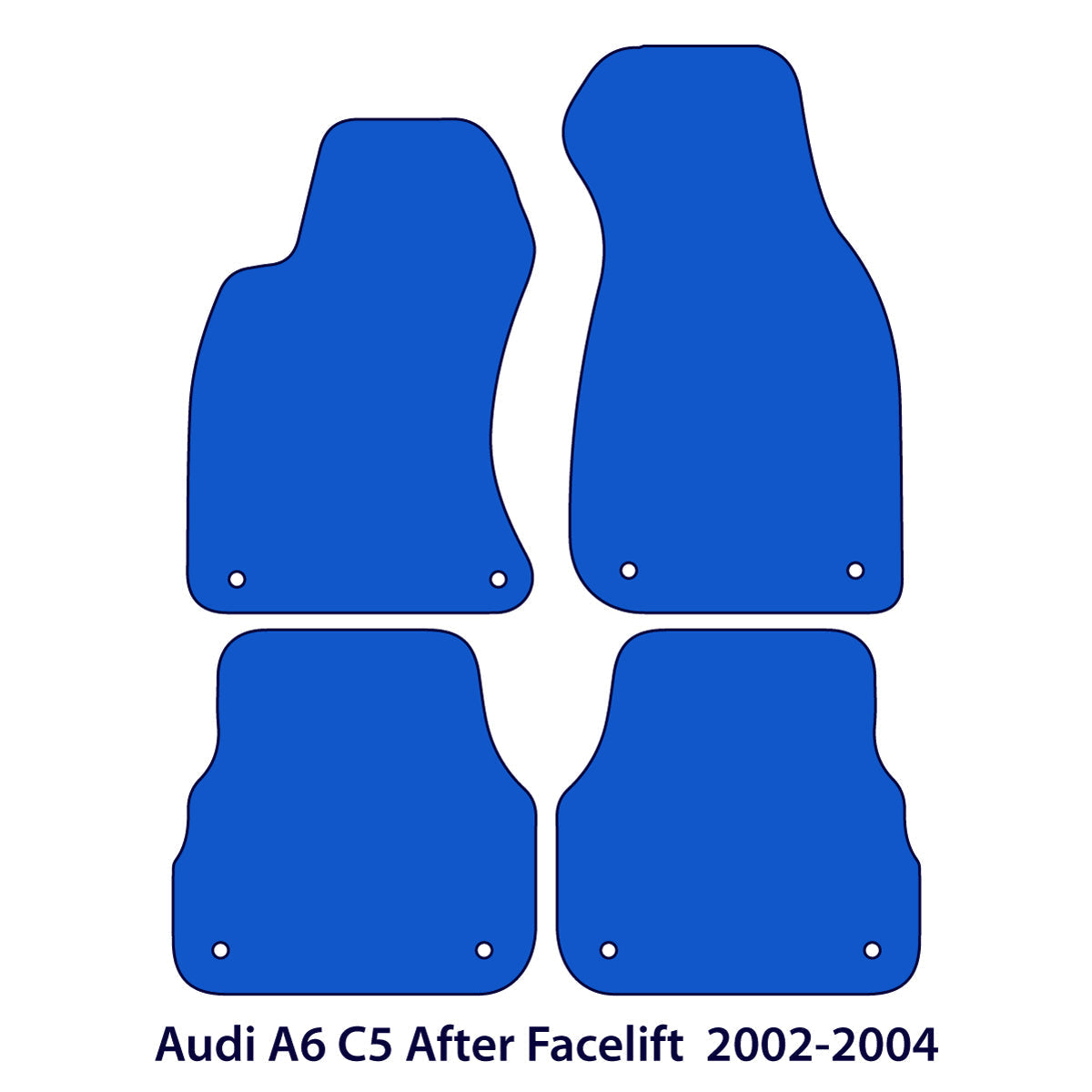 Audi A6 1997-2005 | Allroad 2000-2005 Velour Floor Mats – C5 – Black