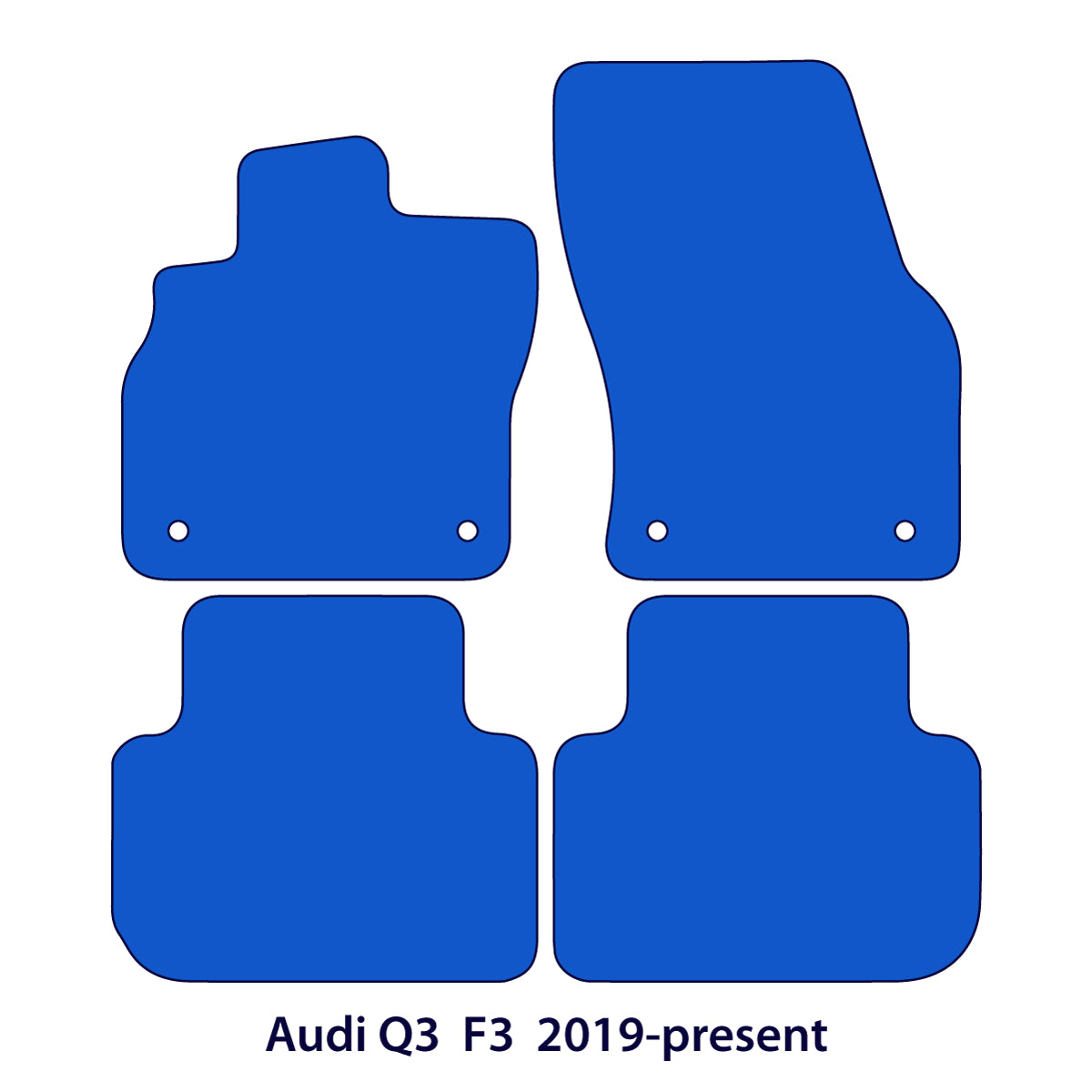 Audi Q3 Velour Floor Mats 2018-2026 – F3 – Black