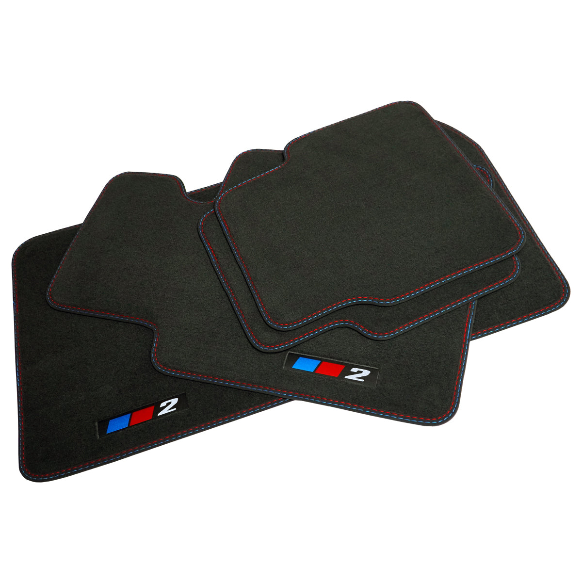 Dywaniki welurowe do BMW Serii 2 Coupe 2013-2021 – F22, F87 – 2 Logo