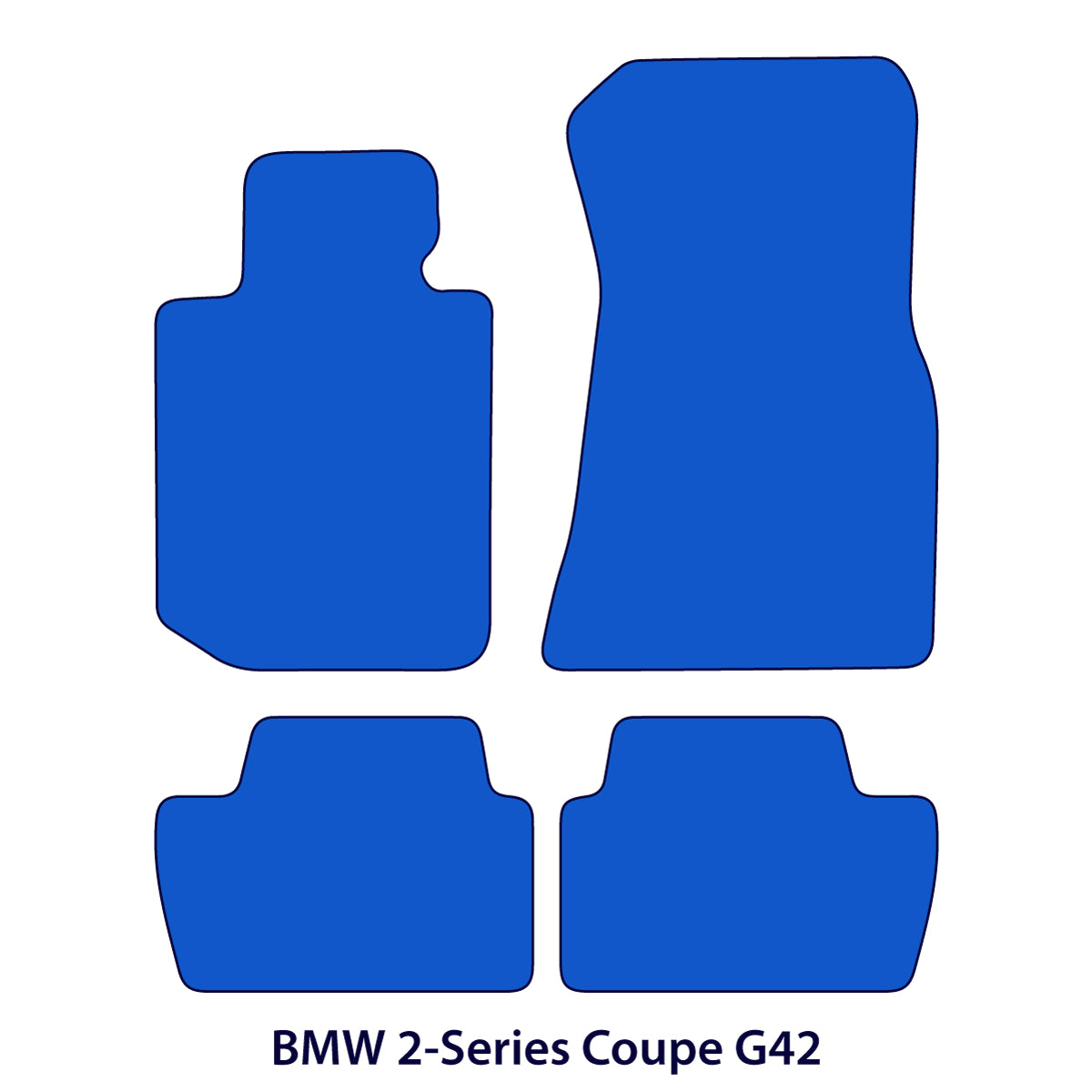Dywaniki welurowe do BMW Serii 2 Coupé 2021-2026 – G42, G87 – M Przeszycia