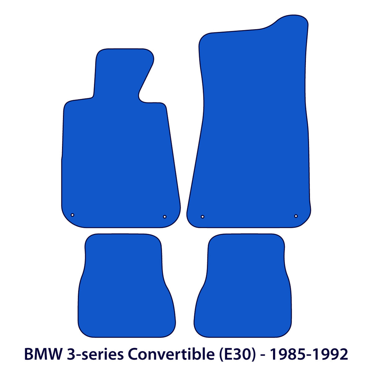 Dywaniki welurowe do BMW Serii 3 Cabrio 1985-1993 – E30 – 3 Logo