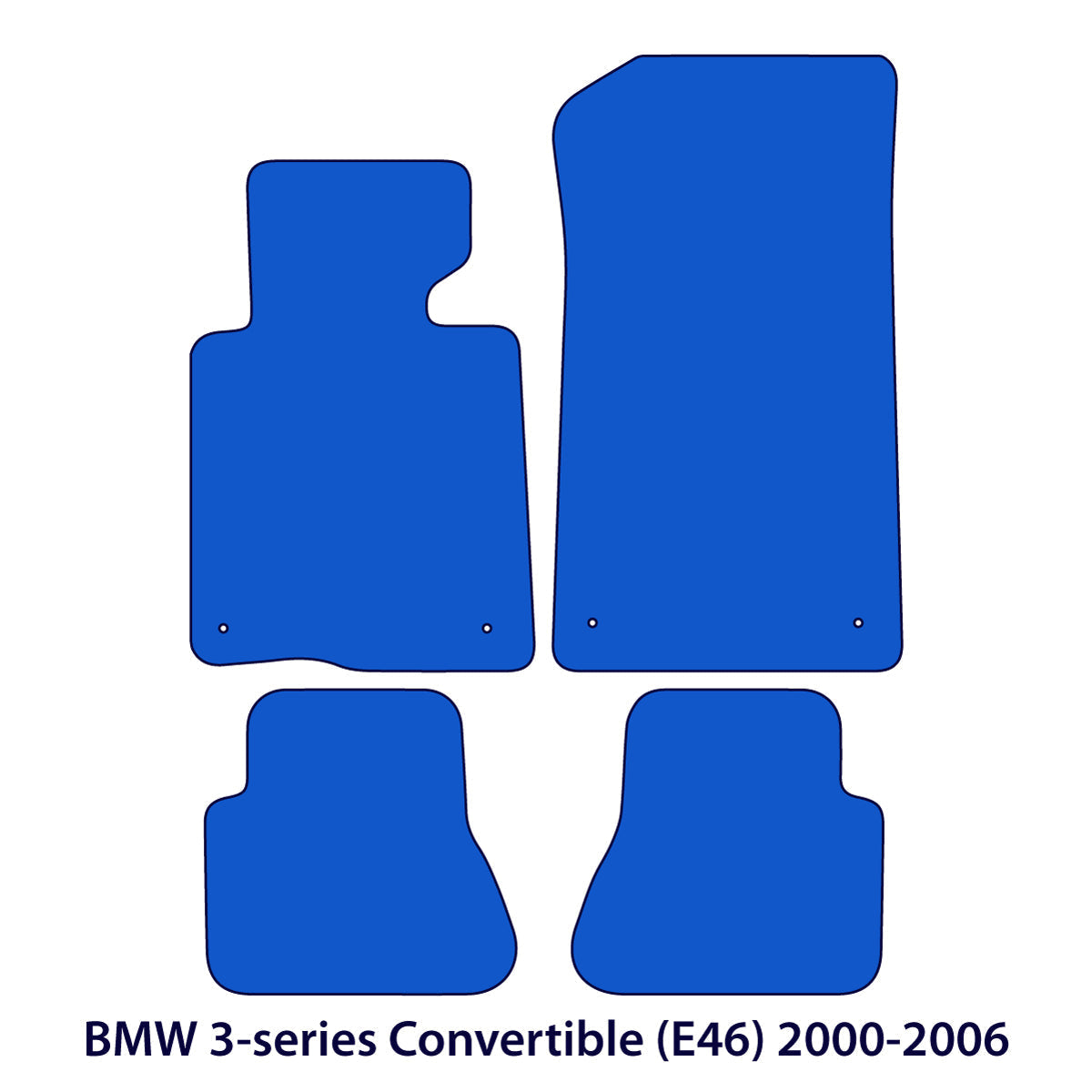 Dywaniki welurowe do BMW Serii 3 Cabrio 2000-2007 – E46 – 3 Logo