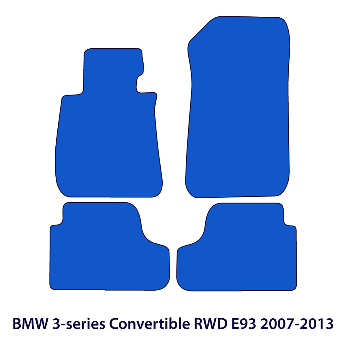 Dywaniki welurowe do BMW 3-Series Cabrio RWD 2007-2013 – E93 – 3 Logo