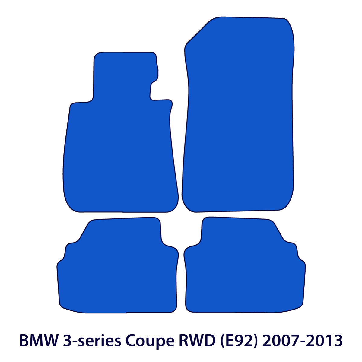 Dywaniki welurowe do BMW Serii 3 Coupé 2006-2013 – xDrive E92 – M Przeszycia