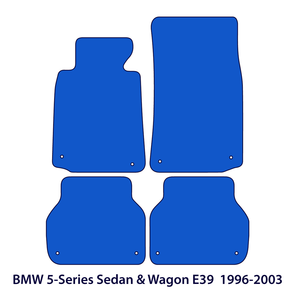 BMW 5-Series Velour Floor Mats – 1995-2004 – E39 – 5 Logo
