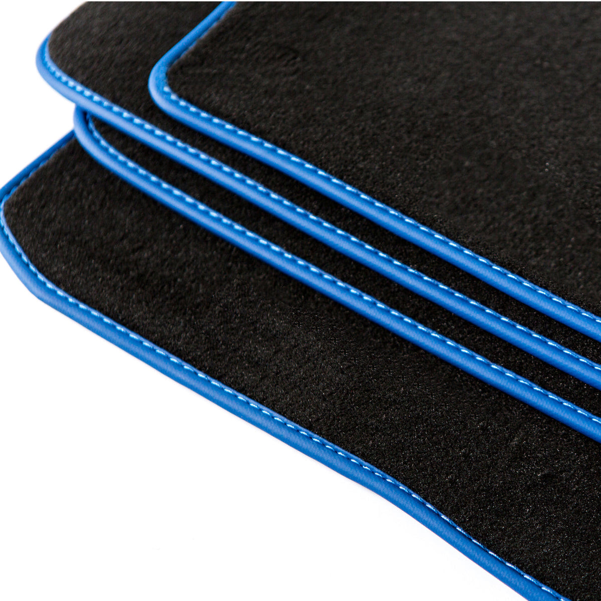 BMW i8 Velour Floor Mats – 2014-2020 – I12 & I15 – Blue Edging
