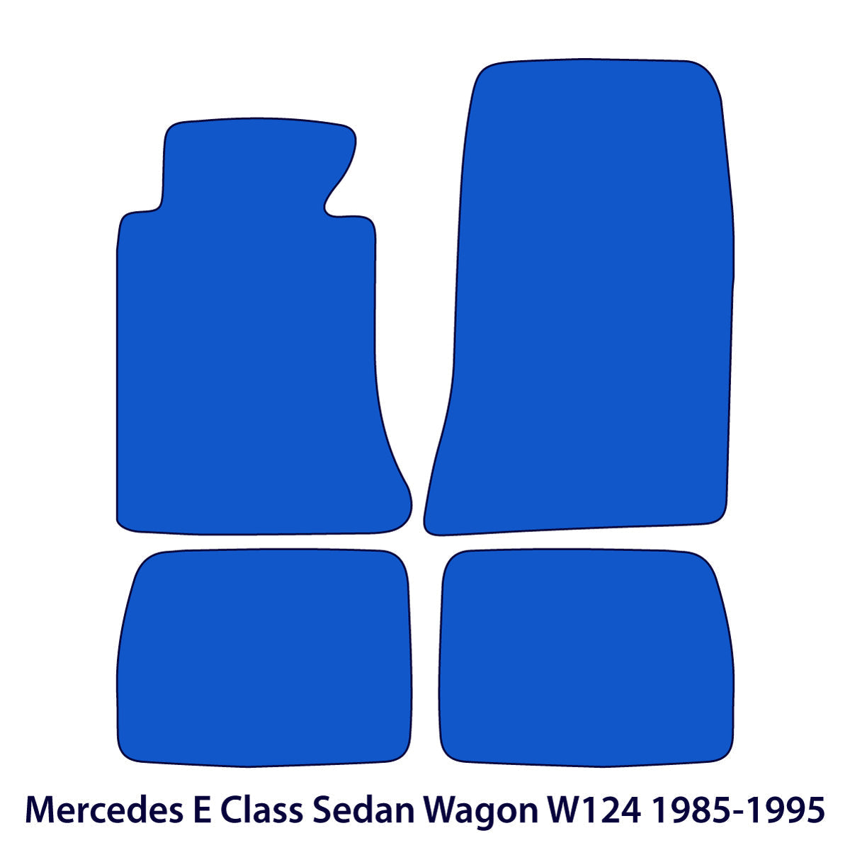 Dywaniki welurowe do Mercedes E-Class 1984-1993 – W124 –Czarne