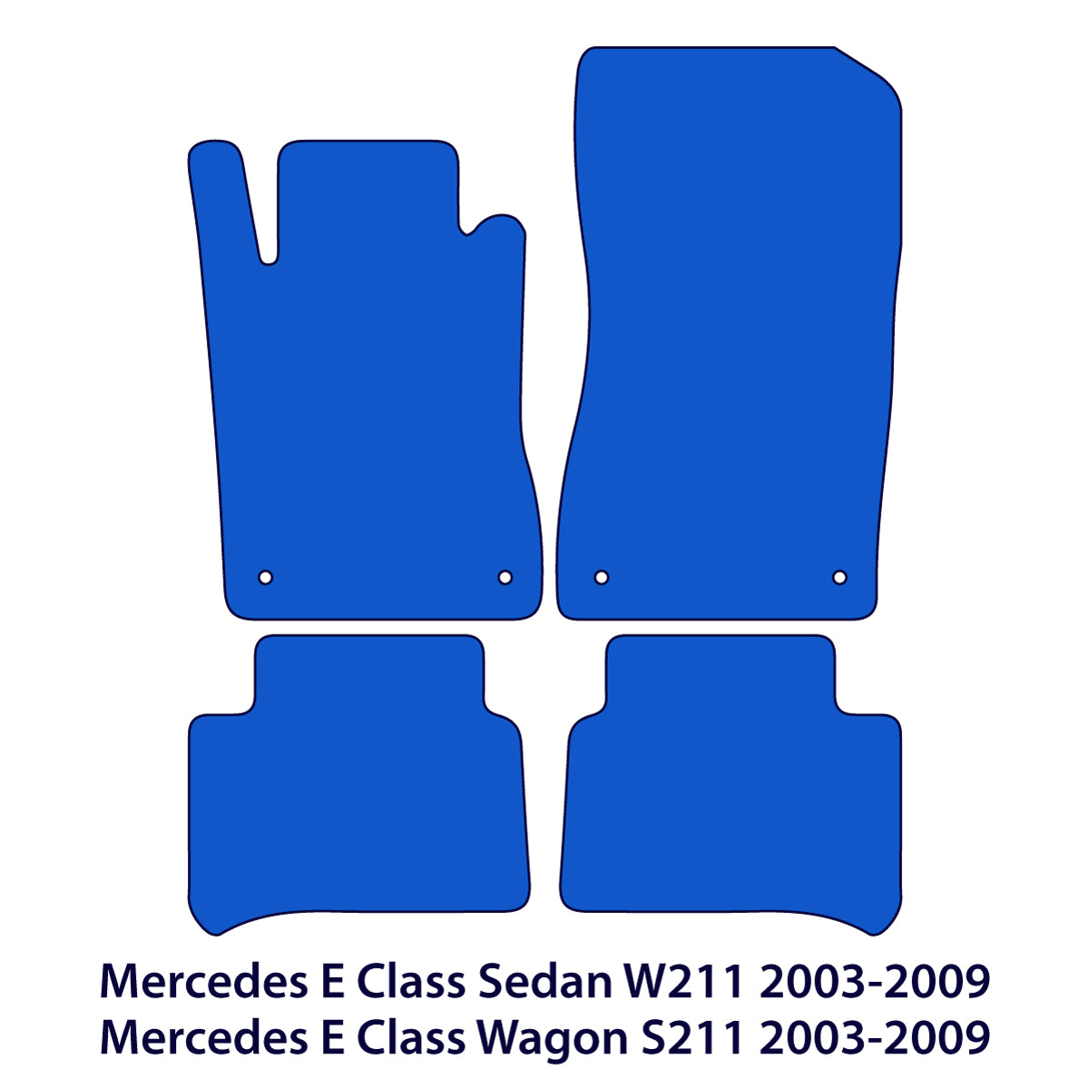 Dywaniki welurowe do Mercedes E-Class 2002-2009 – W211 & S211 – Czarne