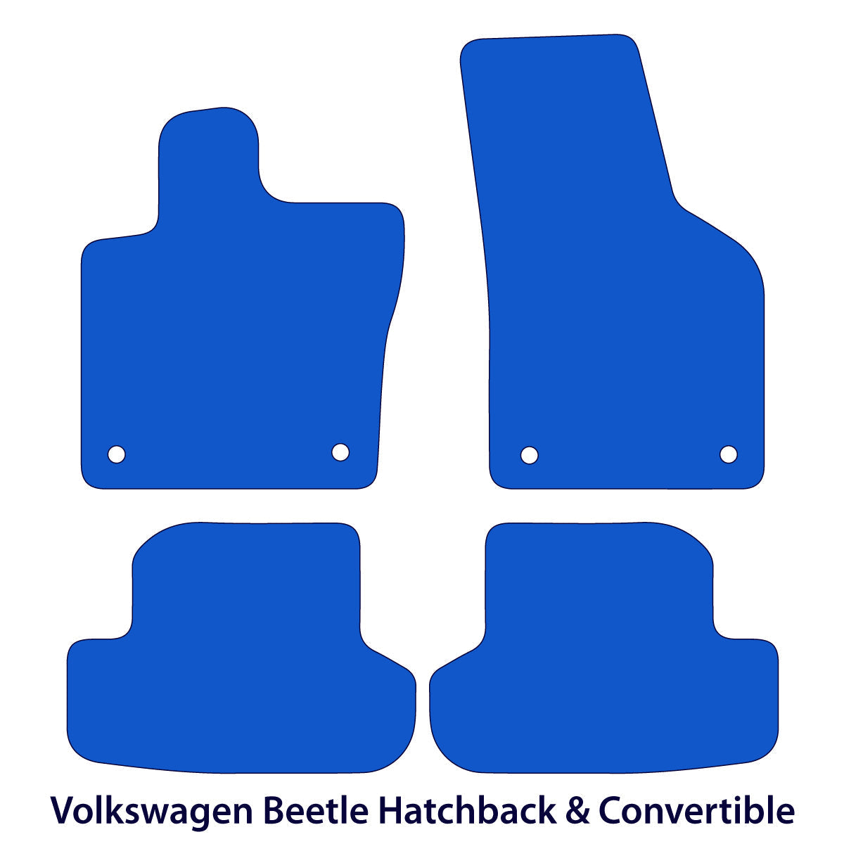 Dywaniki welurowe do Volkswagen Beetle 2011-2019 – Czarne