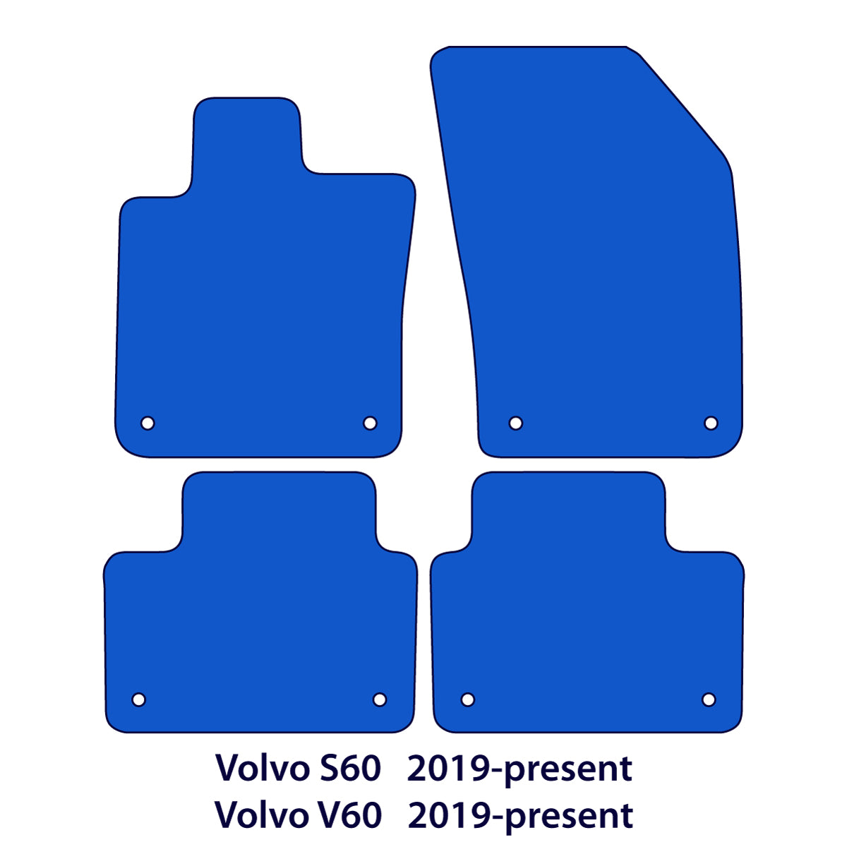 Dywaniki welurowe do Volvo S60 & V60 2019-2025 – SWE metka