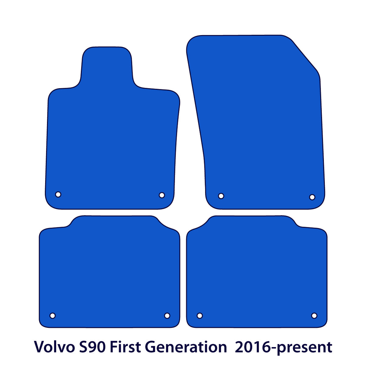 Dywaniki welurowe do Volvo S90 V90 2016-2026 – Bez T8 PHEV – SWE Logo
