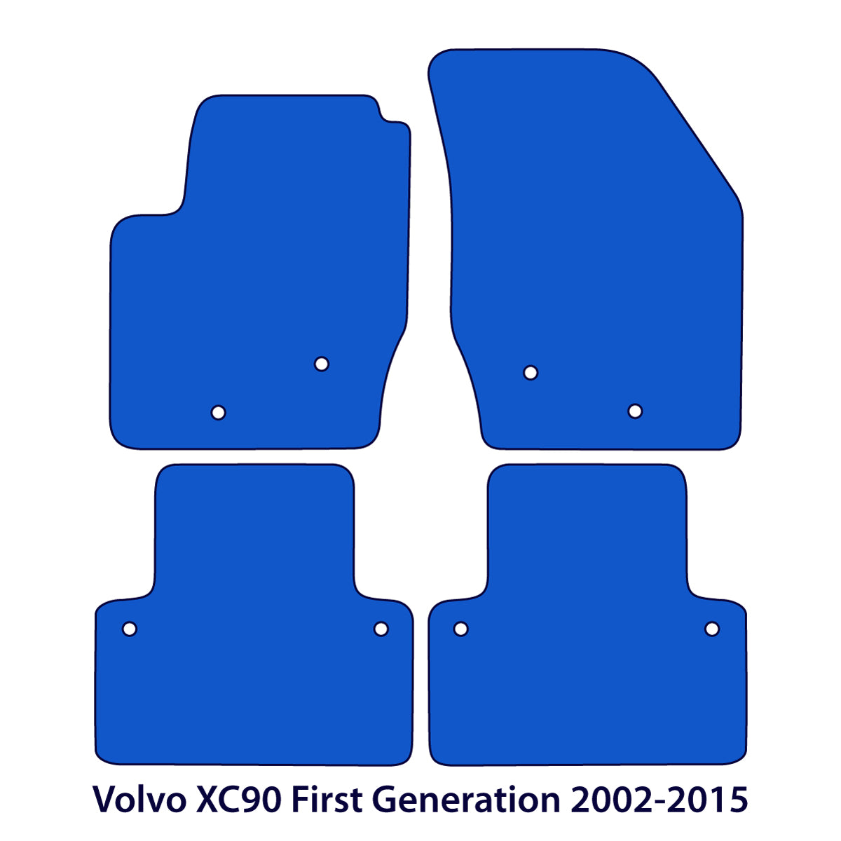 Volvo XC90 Velour Floor Mats 2002-2014 – Flag Tag