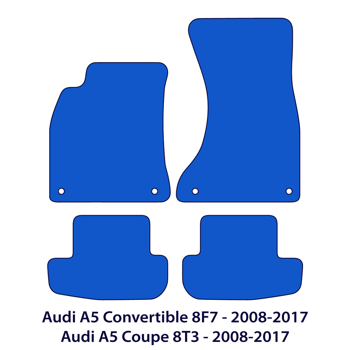 Dywaniki welurowe do Audi A5 / S5 / RS5 2007-2017 – 8F7, 8T3 – Czarne Sport