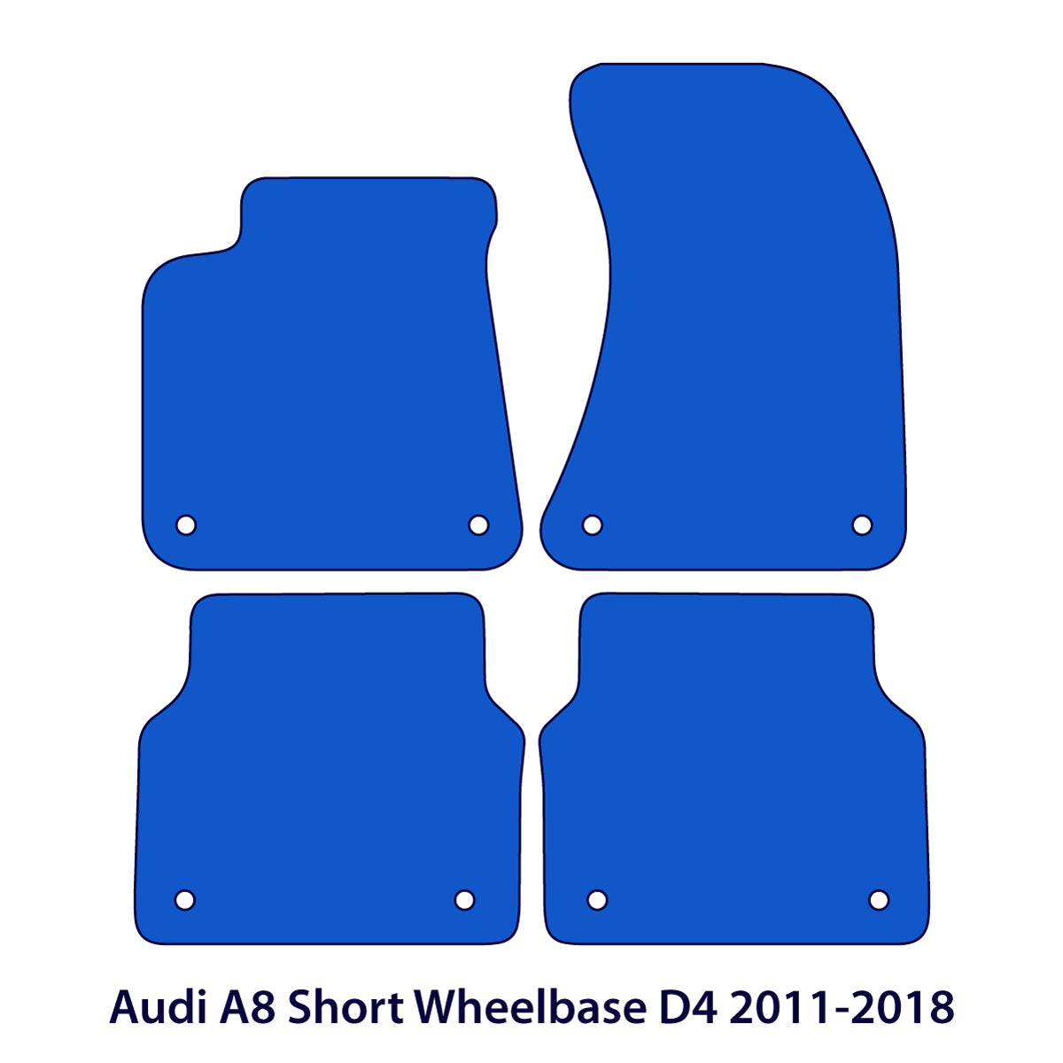 Audi A8/S8 Short Wheelbase Velour Floor Mats 2009-2017 – D4 – Beige