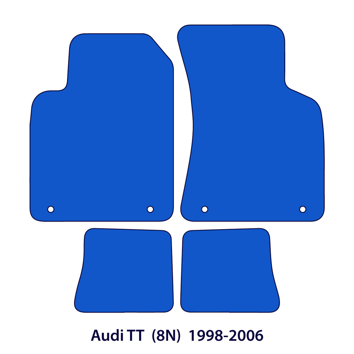 Dywaniki welurowe do Audi TT 1998-2006 – 8N – Czarne Exclusive
