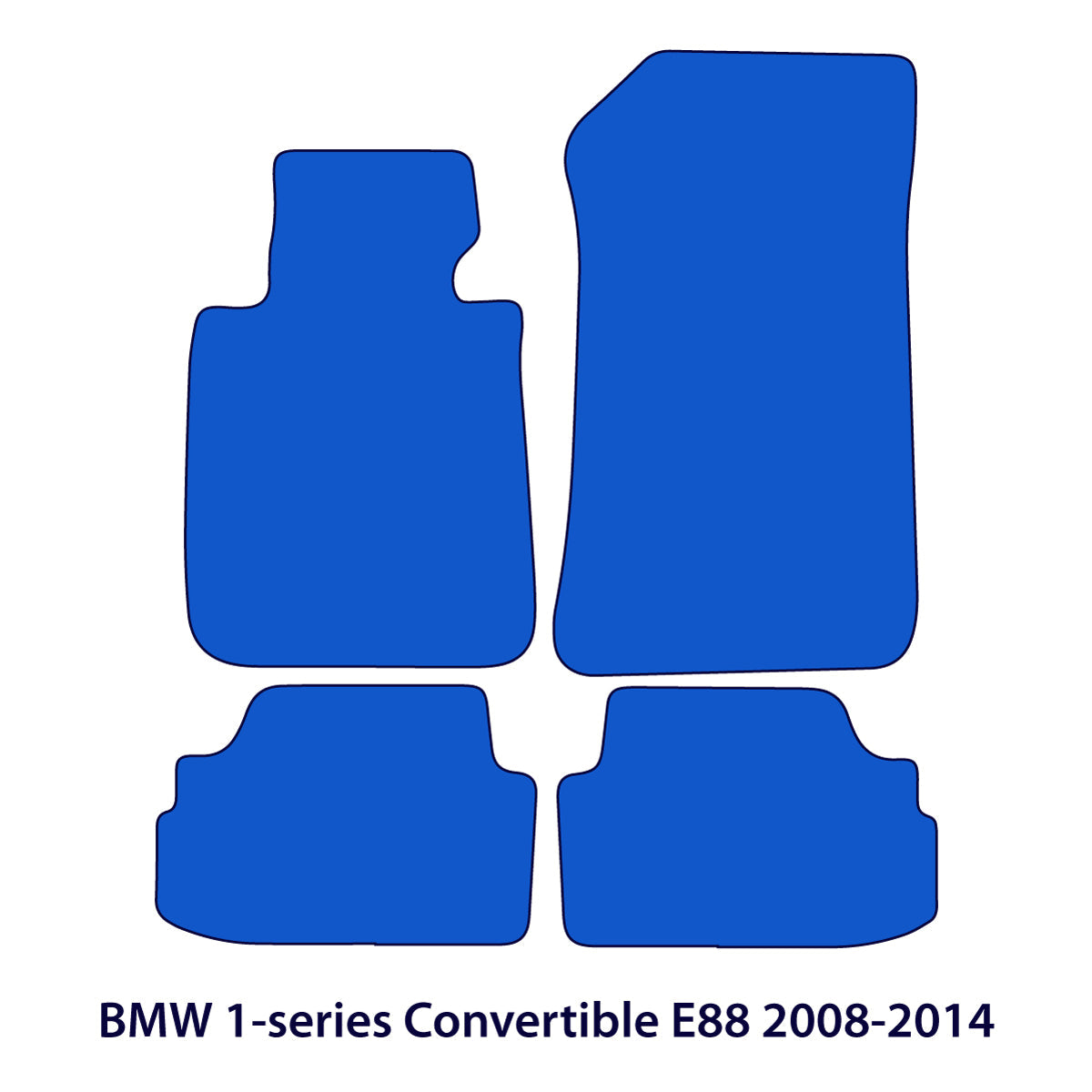 Dywaniki welurowe do BMW Serii 1 Cabrio 2008-2014 – E88 – Czarne