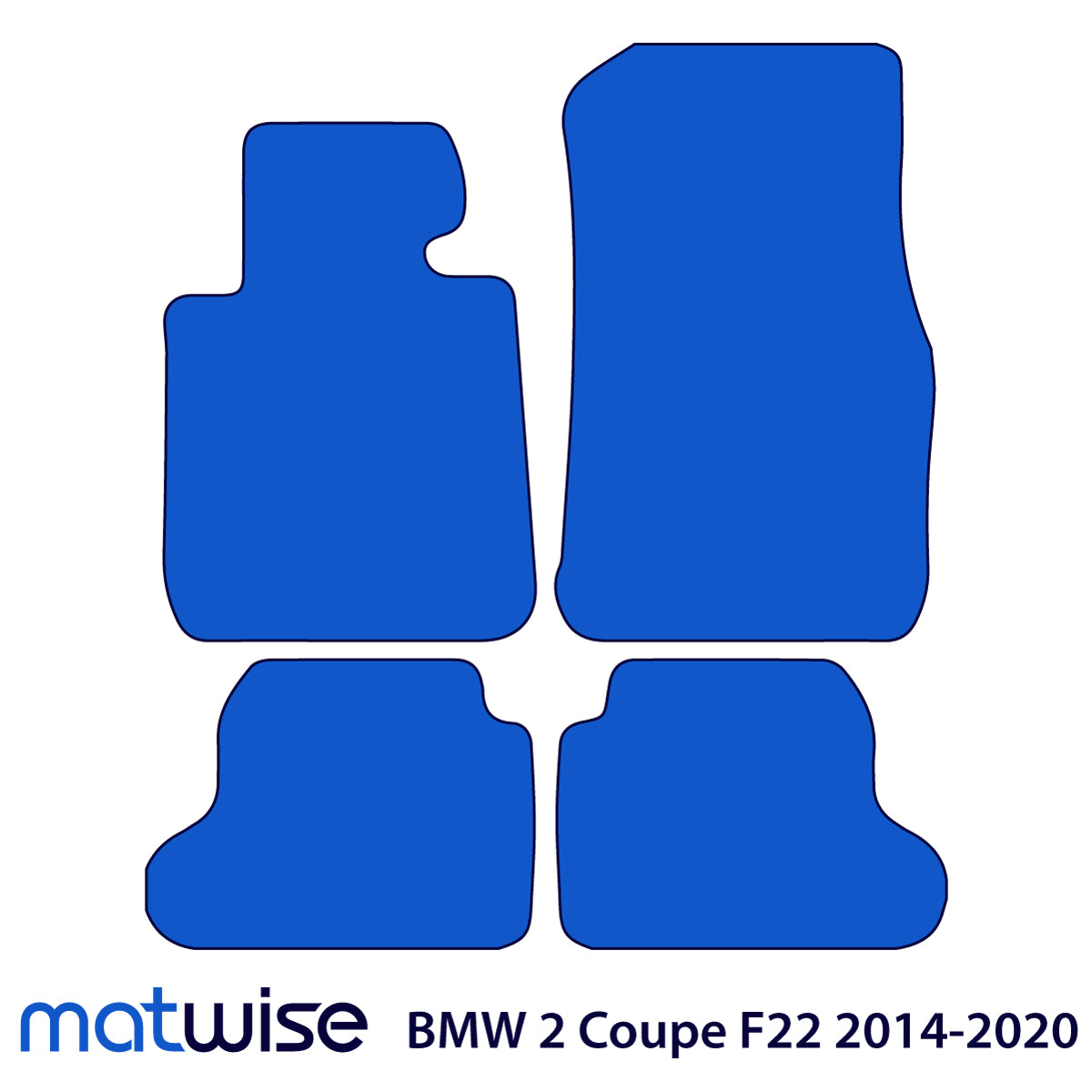 Dywaniki welurowe do BMW Serii 2 Coupe 2013-2021 – F22, F87 – Czarne
