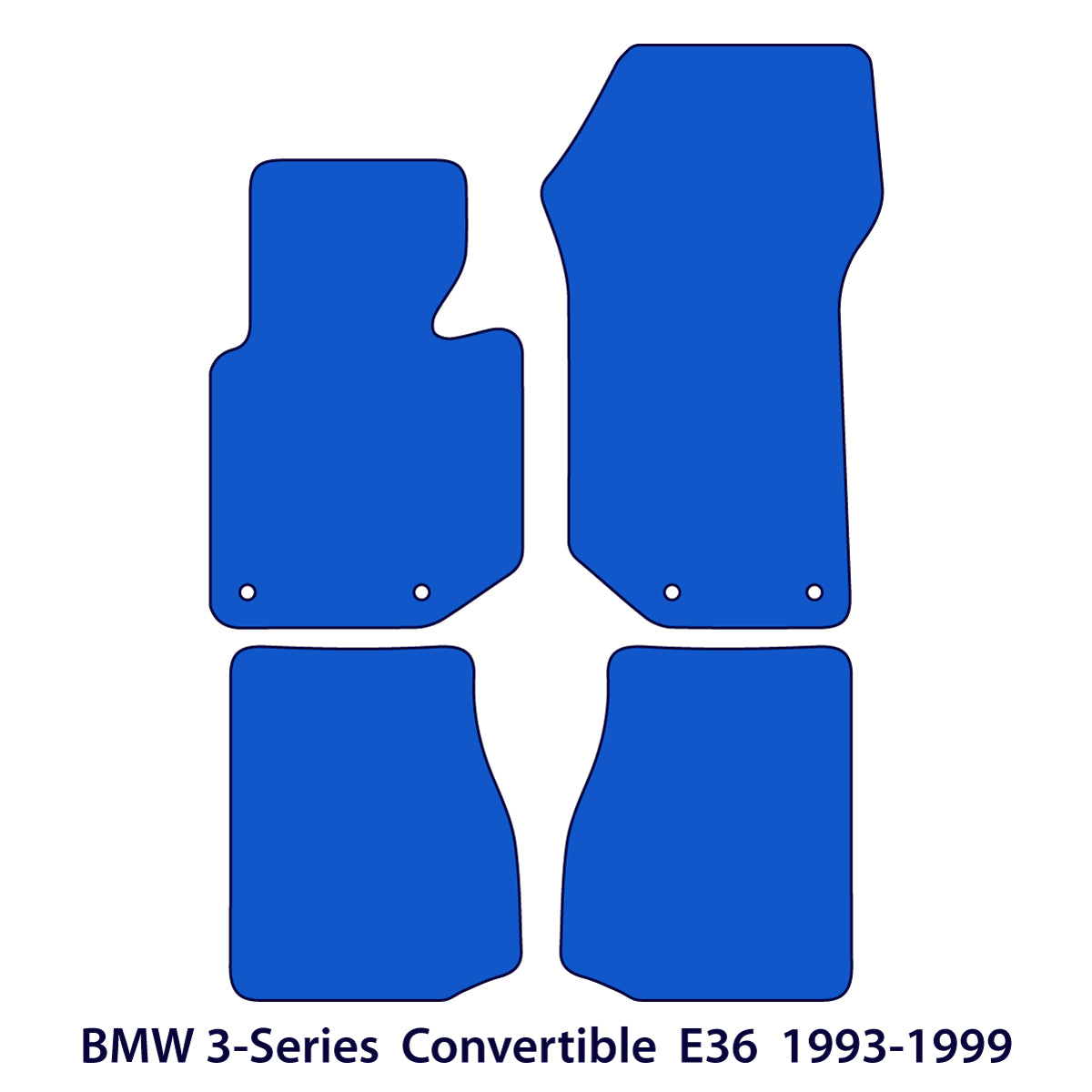 Dywaniki welurowe do BMW Serii 3 Kabriolet 1993-1999 – E36 – Jasny szary