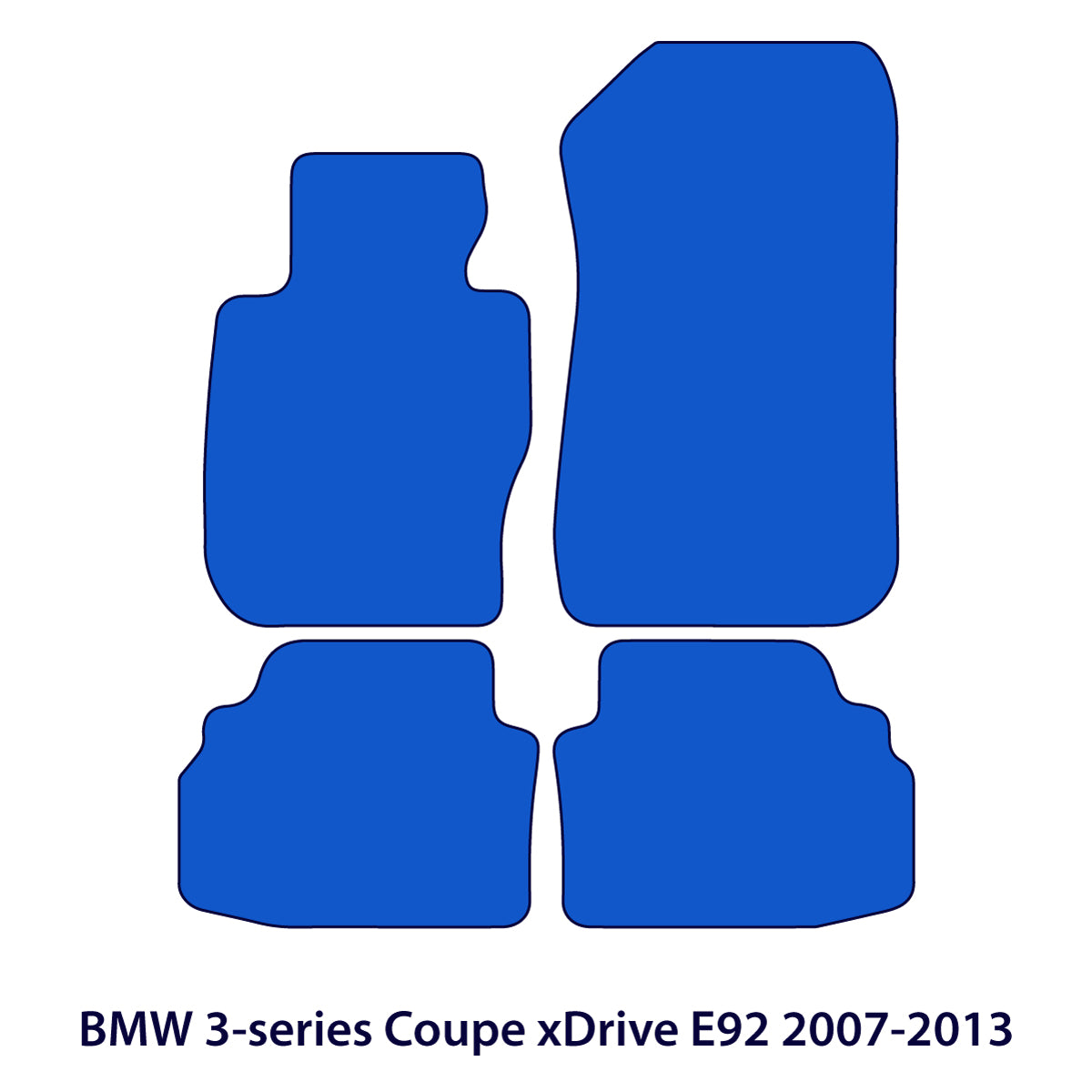 Dywaniki welurowe do BMW Serii 3 Coupé 2006-2013 – xDrive E92 – Jasny szary