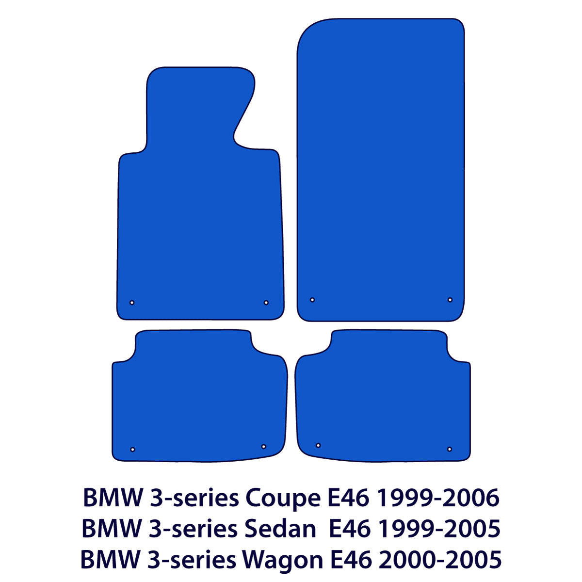 Dywaniki welurowe do BMW Serii 3 Coupe, Sedan & Kombi – E46 – Beżowe