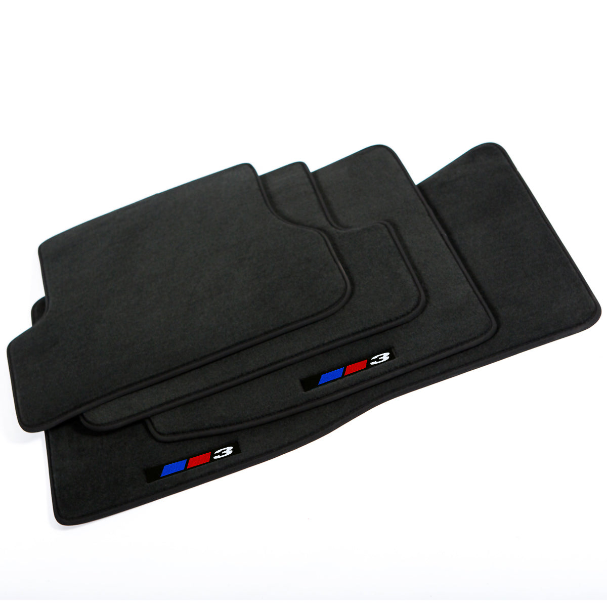 Dywaniki welurowe do BMW 3-Series 1975-1984 – E21 – Czarne 3 Logo