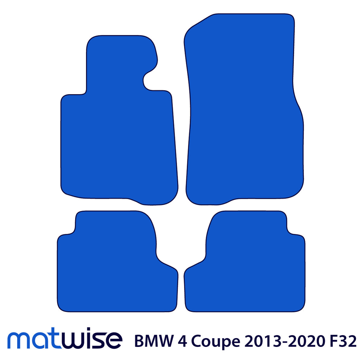 BMW 4er Coupé Velours-Fußmatten 2013–2020 – F32 – Schwarz