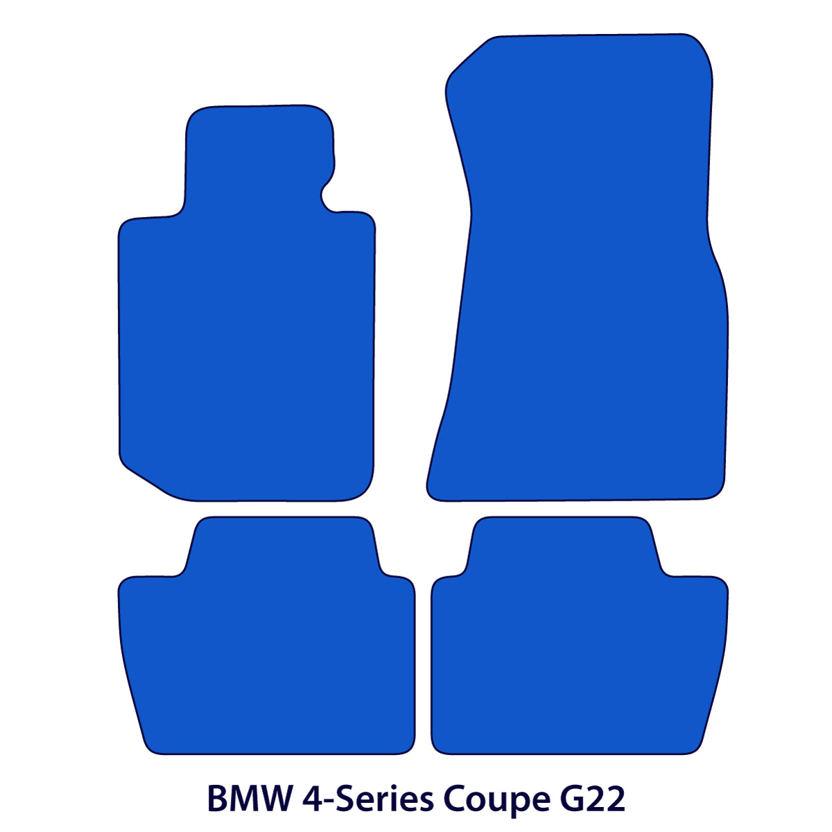 BMW 4-Series Coupe Velour Floor Mats 2020-2026 – G22, G82 – 4 Logo