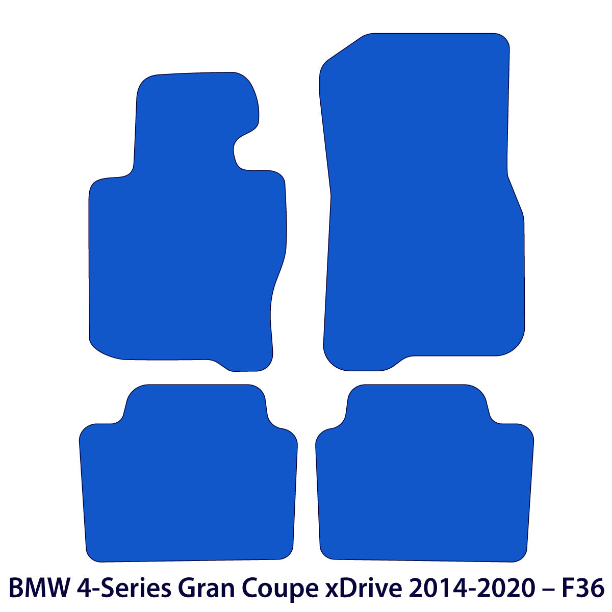 BMW 4-Series Gran Coupe xDrive Velour Floor Mats 2014-2020 – F36 – Beige