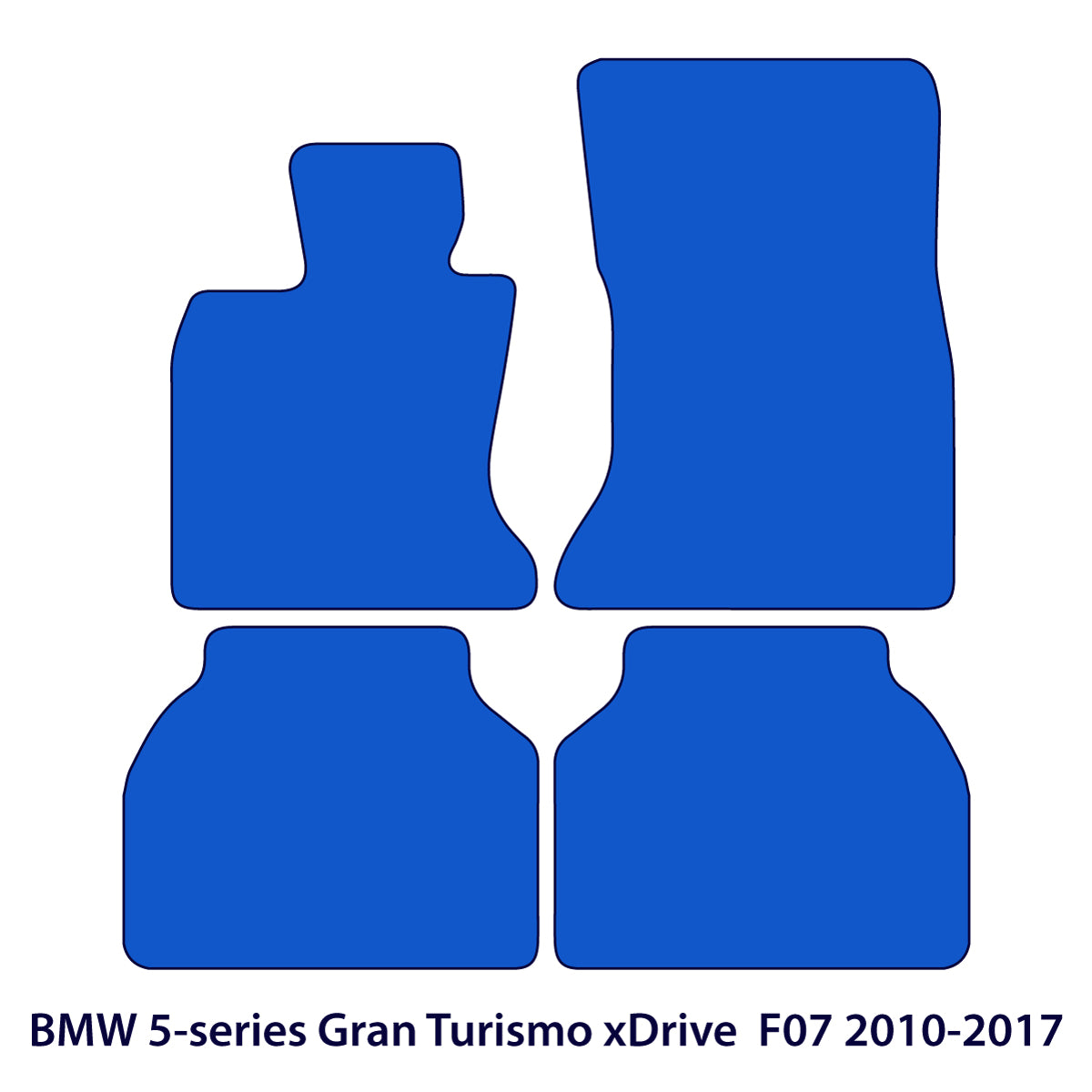 BMW 5-Series Gran Turismo xDrive Velour Floor Mats 2009-2017 – F07 – Black Exclusive