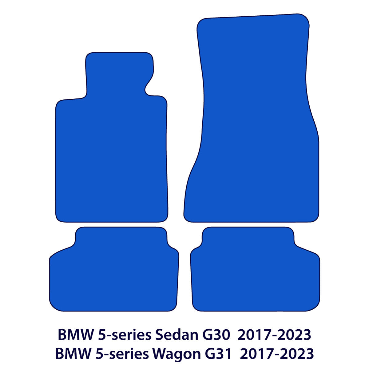 Dywaniki welurowe do BMW Seria 5 2016-2024 – G30, G31, F90 – 5 Logo
