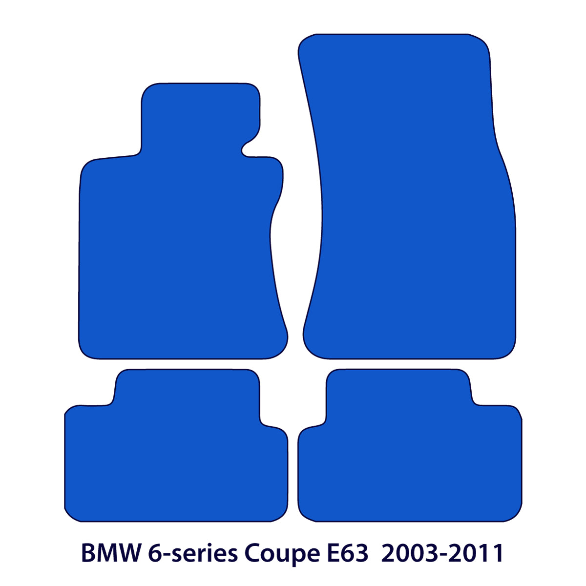 BMW 6-Series Coupé Velour Floor Mats 2003-2011 – E63 – 6 Logo