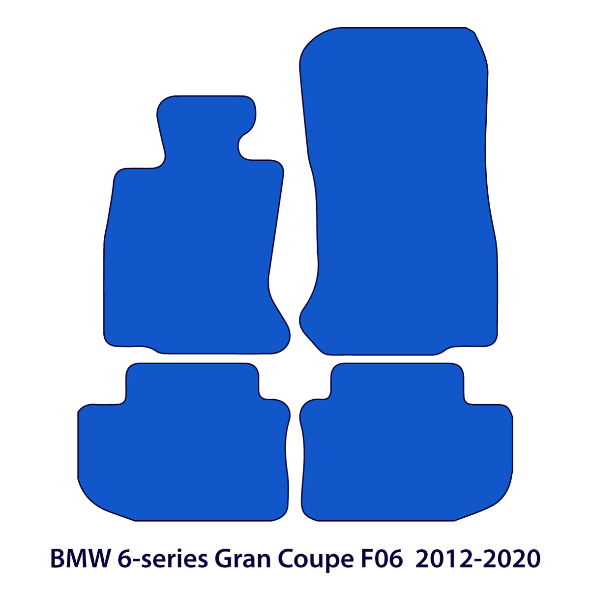 BMW 6er Gran Coupé Velours Fußmatten 2012-2018 – F06 – 6 Logo