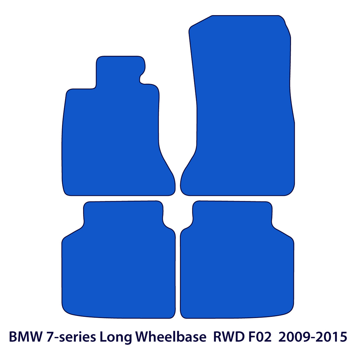 BMW 7-Series Velour Floor Mats 2008-2015 RWD – Long Wheelbase F02 – Beige