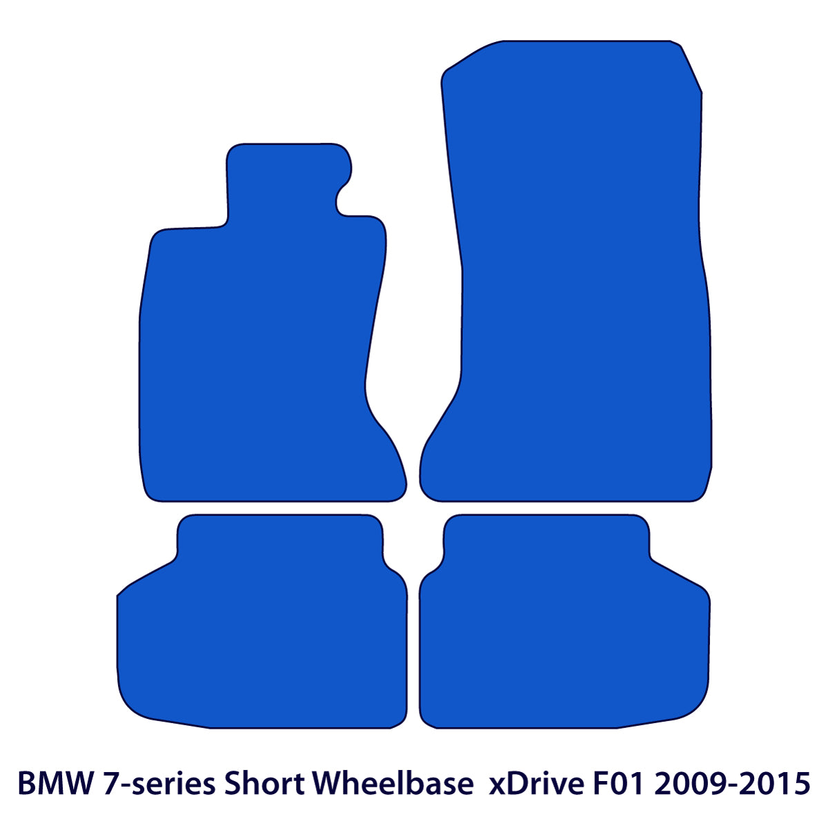 BMW 7-Series Velour Floor Mats 2008-2015 xDrive – Short Wheelbase F01 – Beige