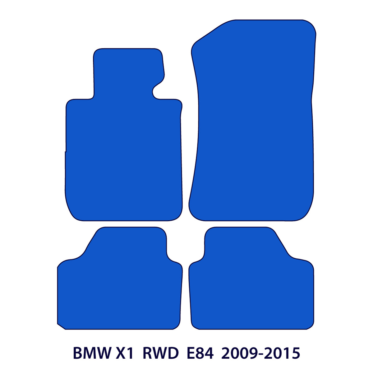 Dywaniki welurowe do BMW X1 2009-2015 – napęd na tylne koła E84 – Przeszycia M