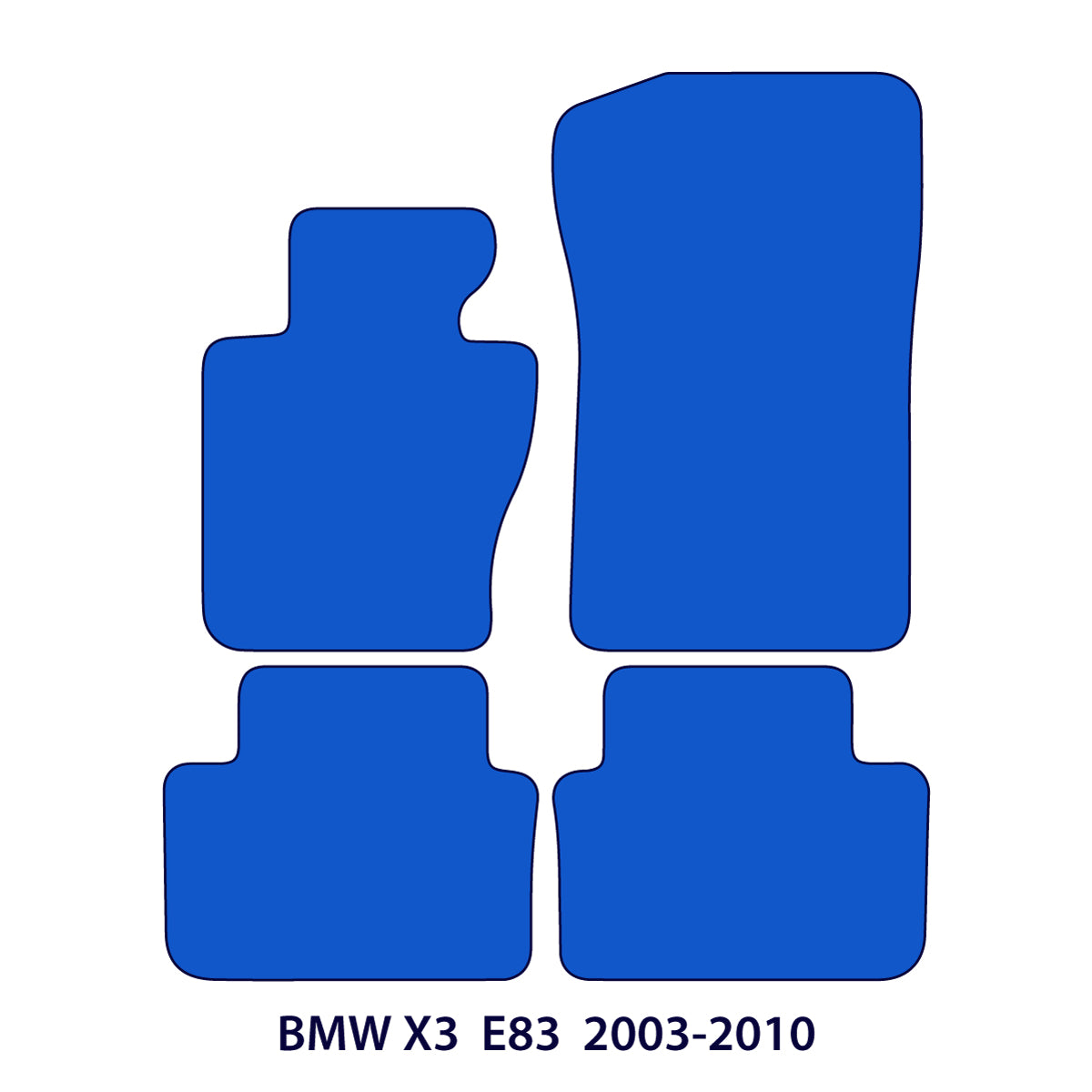 BMW X3 Velour Floor Mats – 2003-2010 – E83 – Black