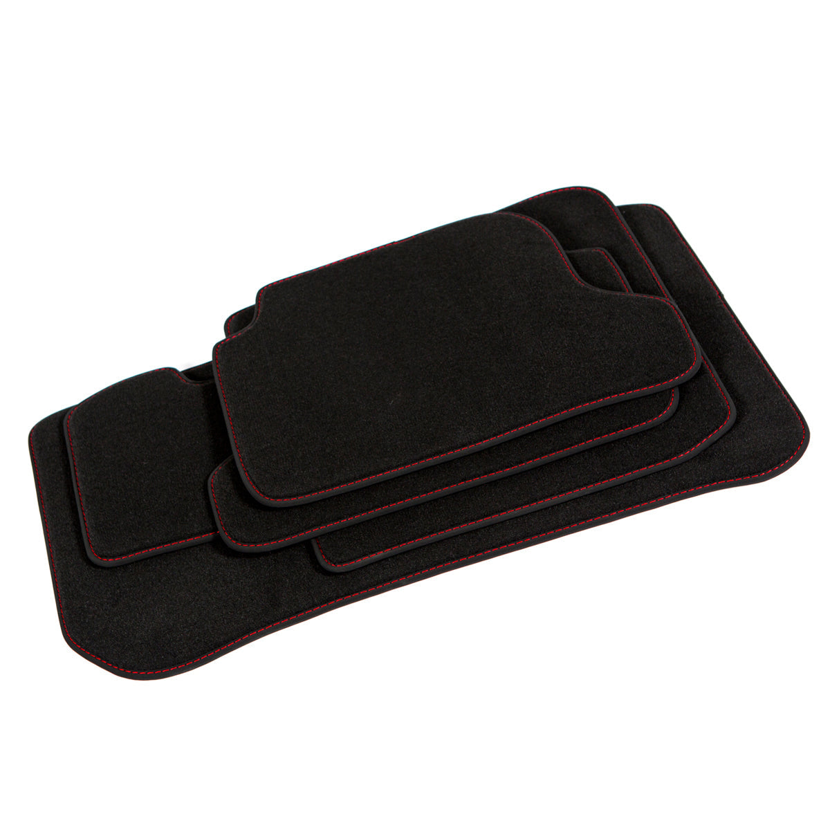 BMW X5 Velour Floor Mats – 2013-2018 – F15 – Red Stitching