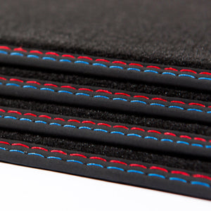 BMW i8 I12/I15 Velour Floor Mats 2014–2020 – M Stitching – image 1