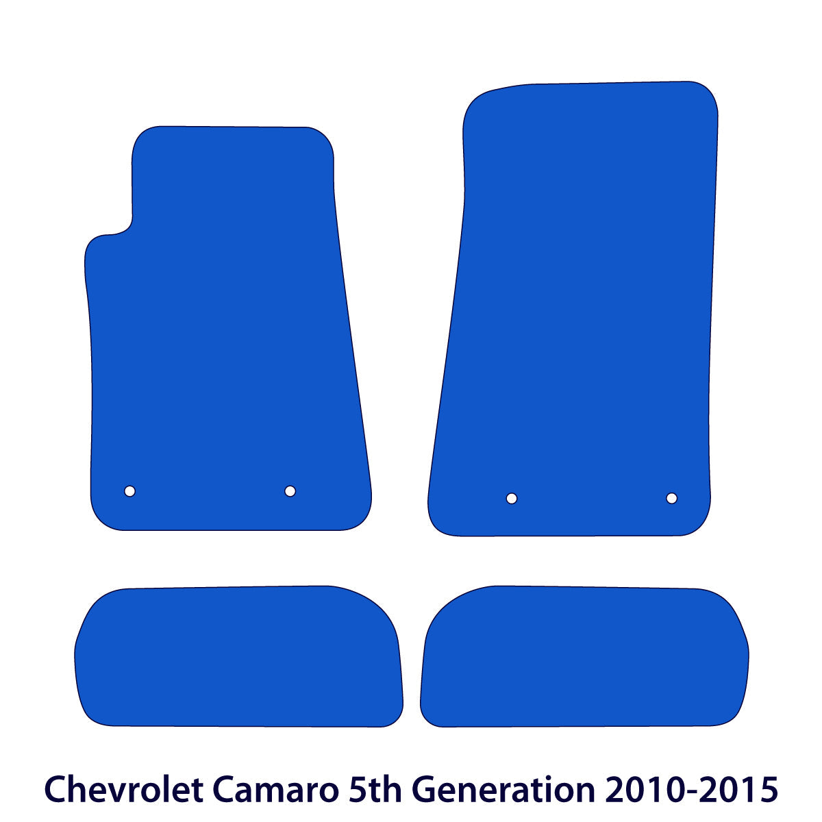 Dywaniki welurowe do Chevroleta Camaro Coupe i kabrioletu 2010–2015 – czarne