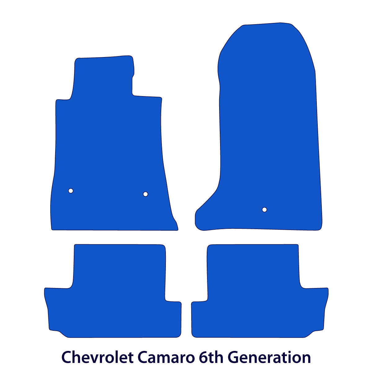Dywaniki welurowe do Chevroleta Camaro 2016-2024 – Coupe i kabriolet – VI generacja – czarne