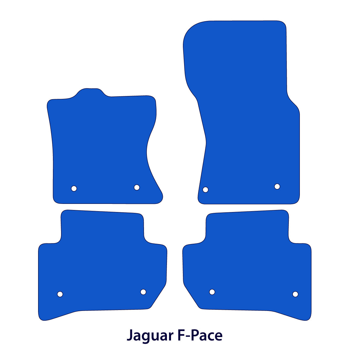 Dywaniki welurowe do Jaguar F – Pace 2015 – 2026 – Czarne Exclusive