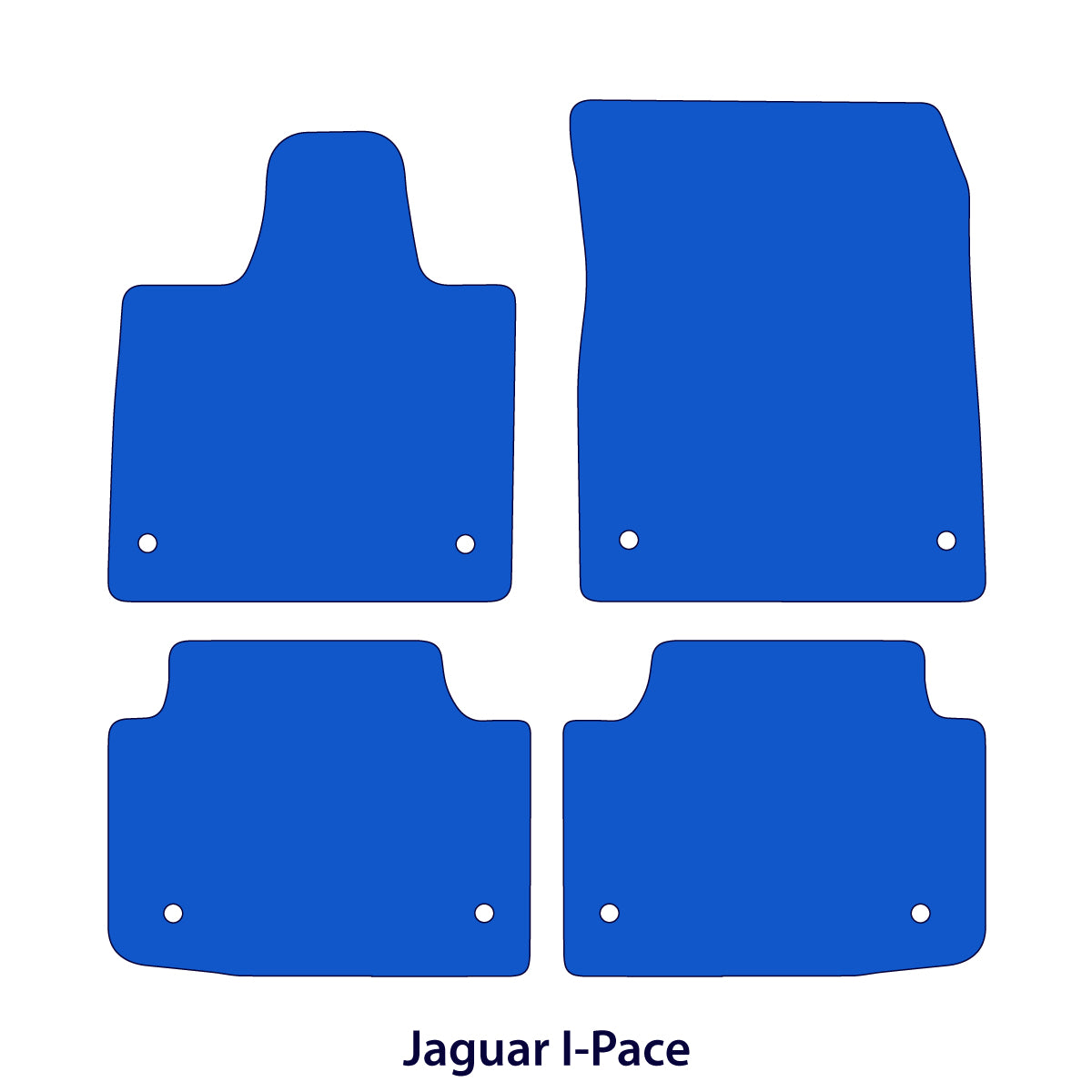 Dywaniki welurowe do Jaguar I – Pace 2018 – 2024 – Czarne Exclusive