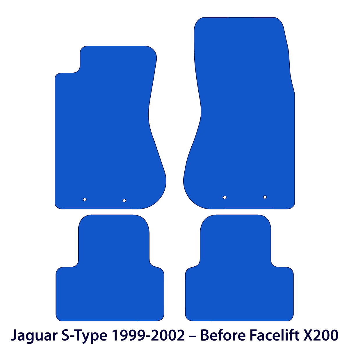 Dywaniki welurowe do Jaguar S – Type 1999 – 2002 – Przed liftingiem – X200 – Czarne Exclusive
