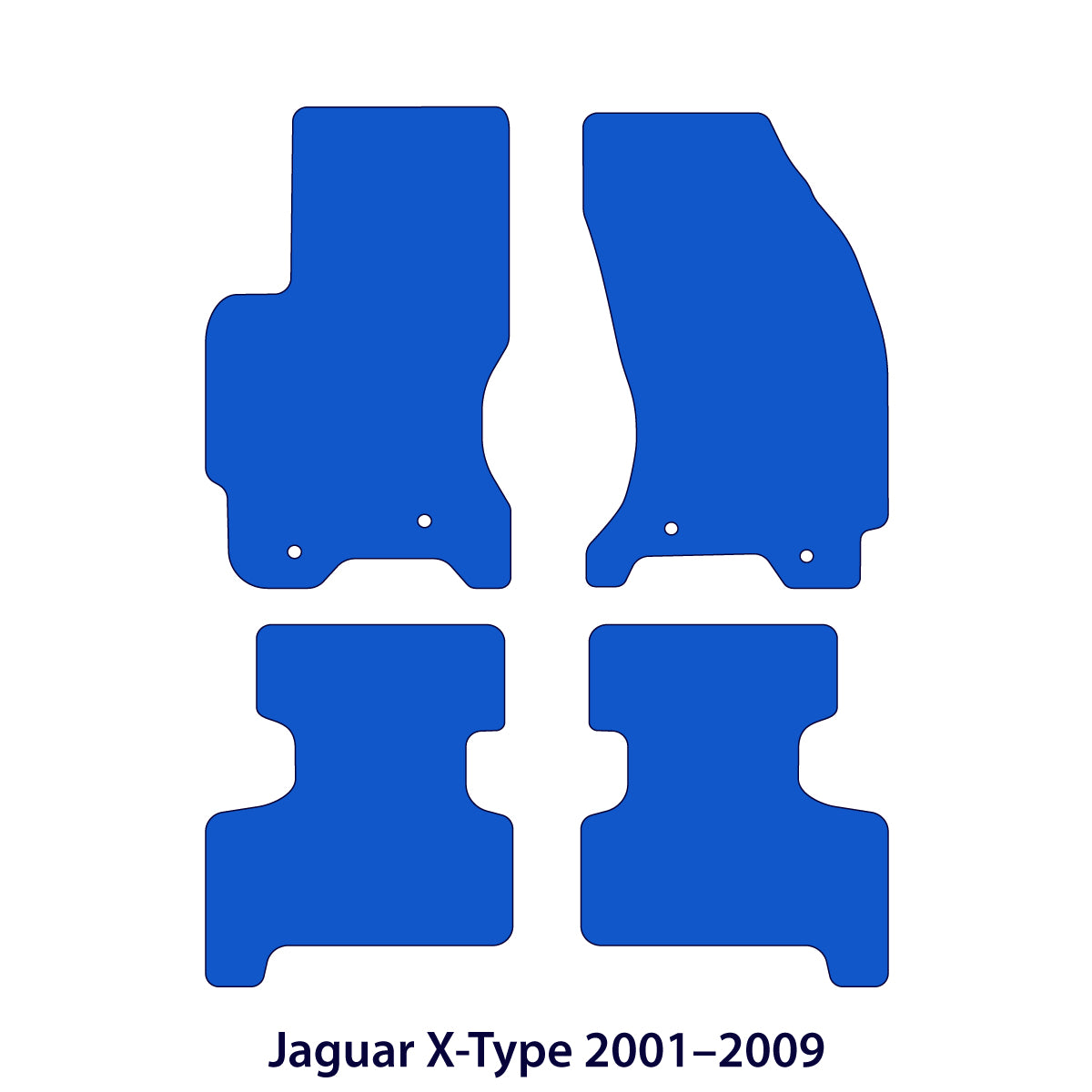 Dywaniki welurowe do Jaguar X – Type 2001 – 2009 – Czarne Exclusive