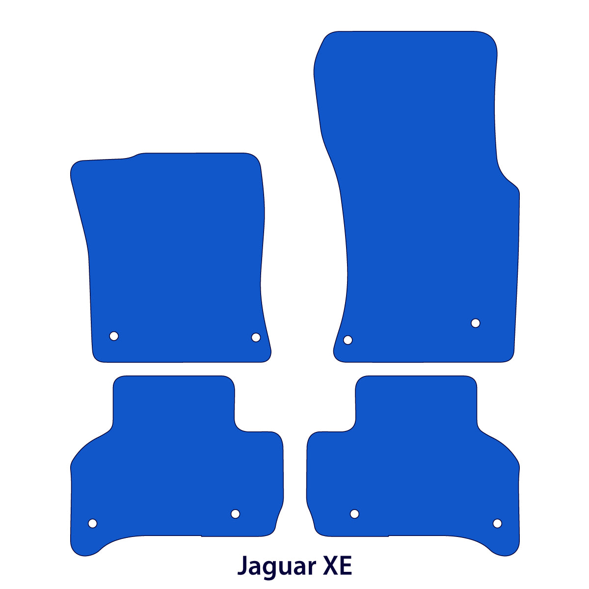 Dywaniki welurowe do Jaguar XE 2015 – 2024 – Czarne Exclusive
