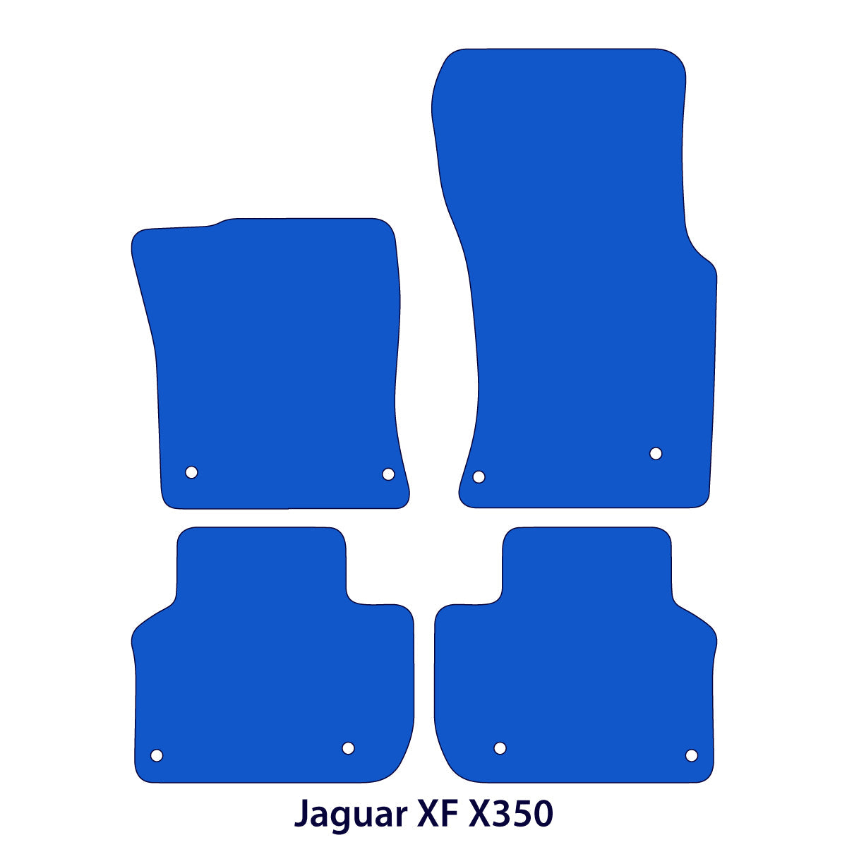 Dywaniki welurowe do Jaguar XF 2016 – 2024 – Sedan Kombi X350 – Czarne Exclusive