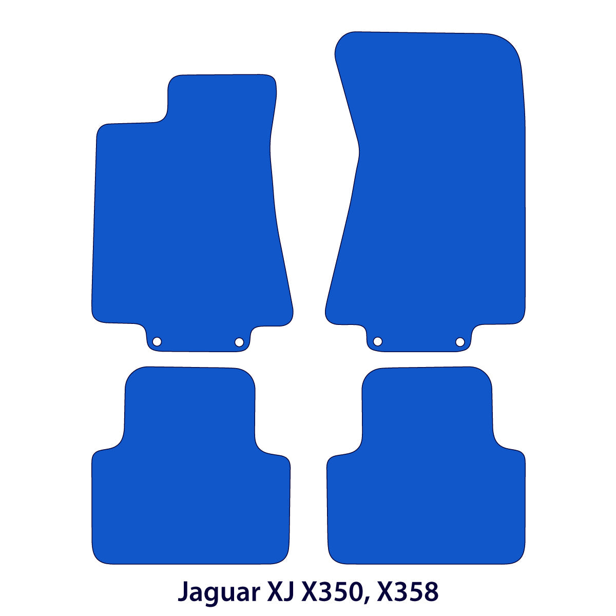 Dywaniki welurowe do Jaguar XJ 2003 – 2009 – X350 X358 – Czarne Exclusive