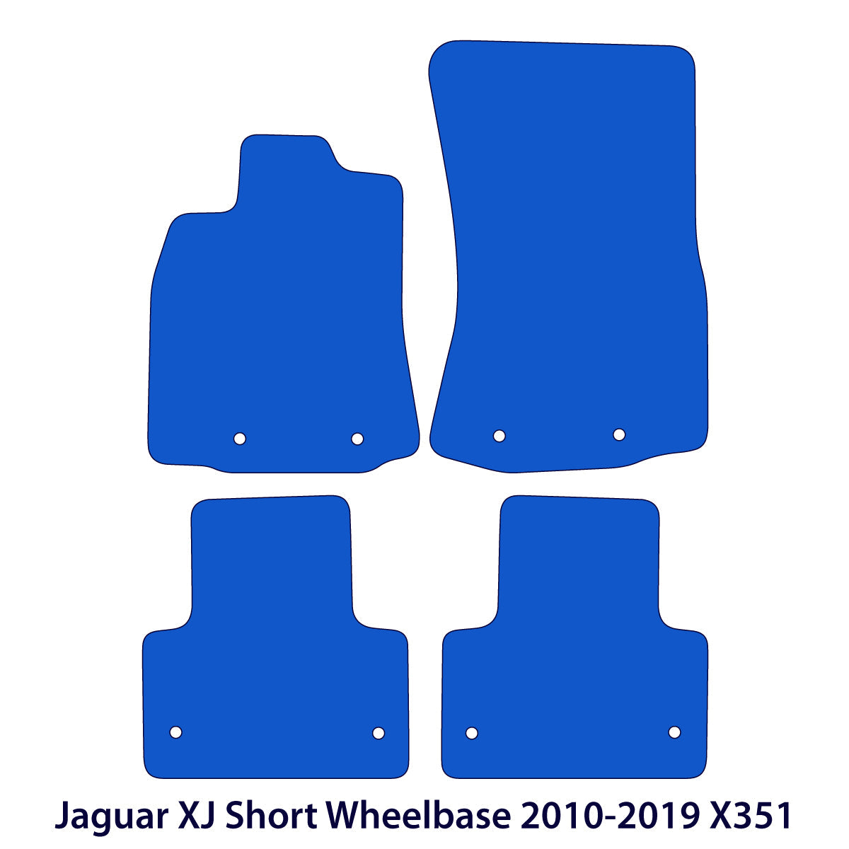 Dywaniki welurowe do Jaguar XJ – Krótki rozstaw osi 2010 – 2019 X351 – Czarne Exclusive