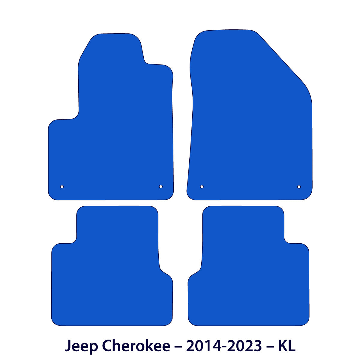 Dywaniki welurowe do Jeep Cherokee 2013-2023 – KL – Czarne