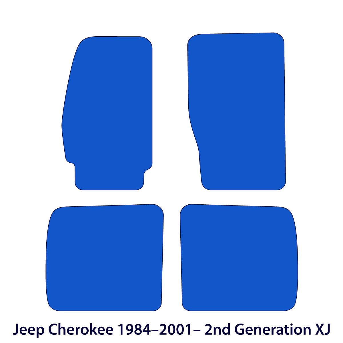 Dywaniki welurowe do Jeep Cherokee – 1984-2001 – XJ – Czarne